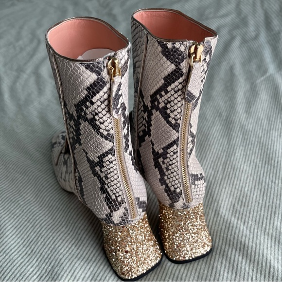 ROCHAS PARIS *BRAND NEW* | Python Glitter Ankle Bootie | IT 40 - Picture 3 of 15